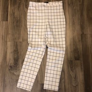 White Striped Linen Pants // Forever 21